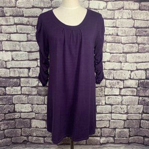 Kenar Purple 3/4 Sleeve Dress Size Large